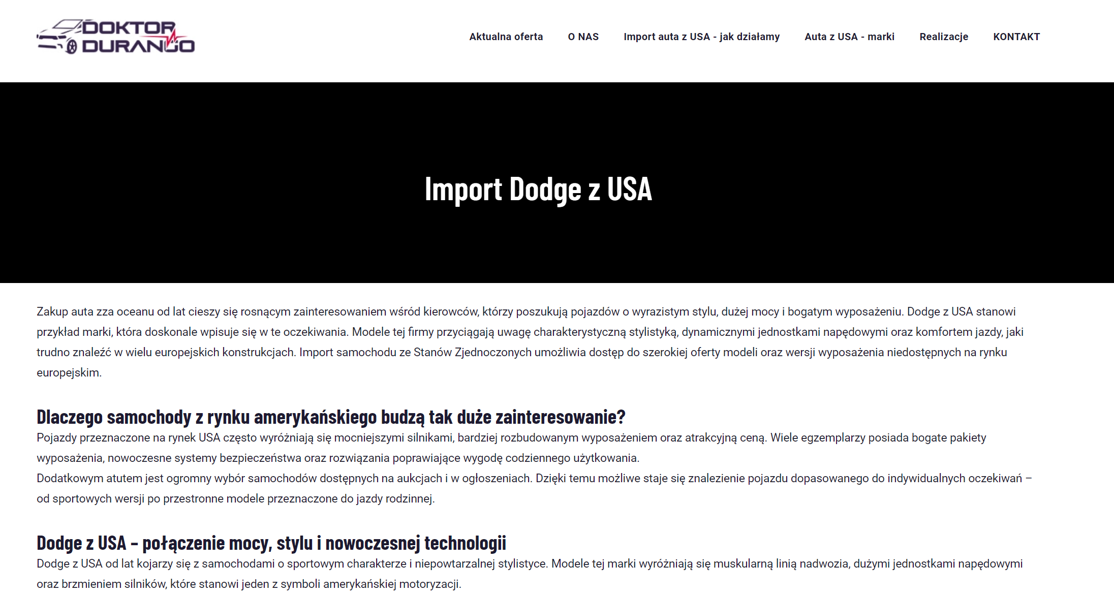 Który Dodge z USA wybrać? Modele najczęściej sprowadzane przez polskich kierowców