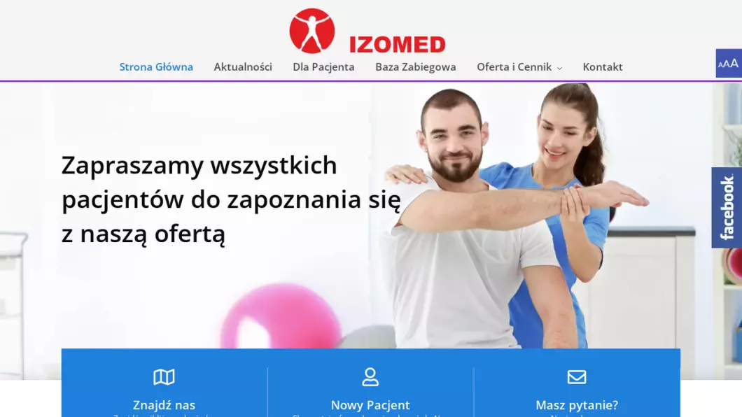 IZOMED s.c. - Fizjoterapia Poznań - zrzut ekranu