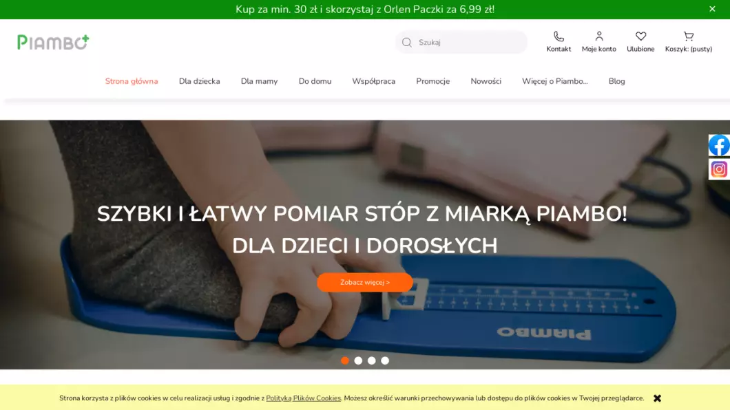 Piambo - akcesoria dla dzieci i niemowlaków - zrzut ekranu
