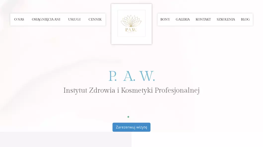 P.A.W. Instytut Zdrowia i Kosmetyki Profesjonalnej - zrzut ekranu