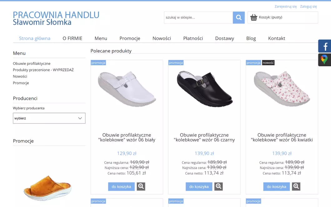 Sklep z obuwiem medycznym - obuwieprofilaktyczne.com - zrzut ekranu