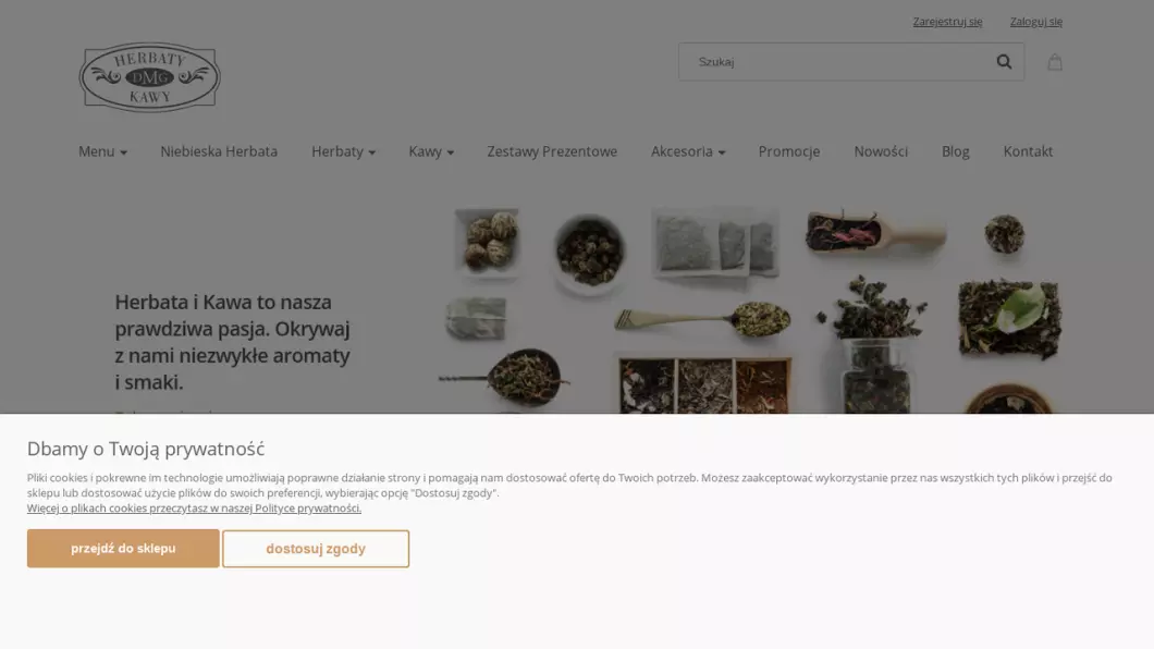 Sklep internetowy z kawą i herbatą - DMG - zrzut ekranu